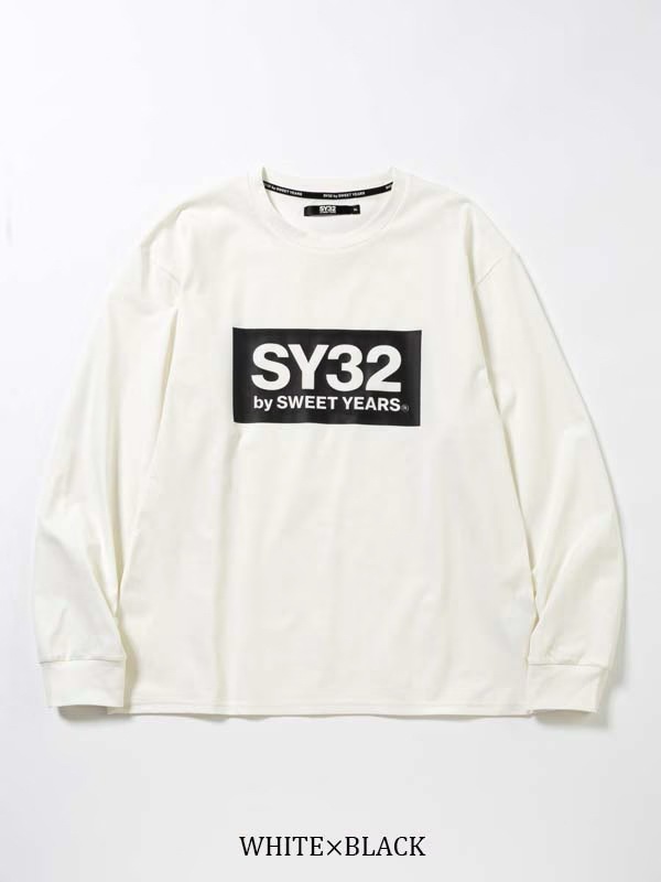 ĹµT����� BOX LOGO L/S TEE WHITE��BLACK SY32 by SWEET YEARS �����磻�����ƥ��ȥ��Х����������ȥ��䡼��
