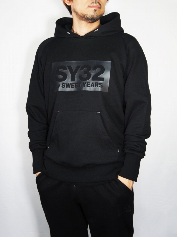SY32 by SWEET YEARS��BOX LOGO P/O HOODIE��BLACK��BLACK