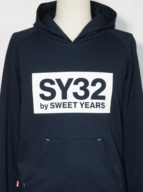 SY32 by SWEET YEARS��BOX LOGO P/O HOODIE��NAVY