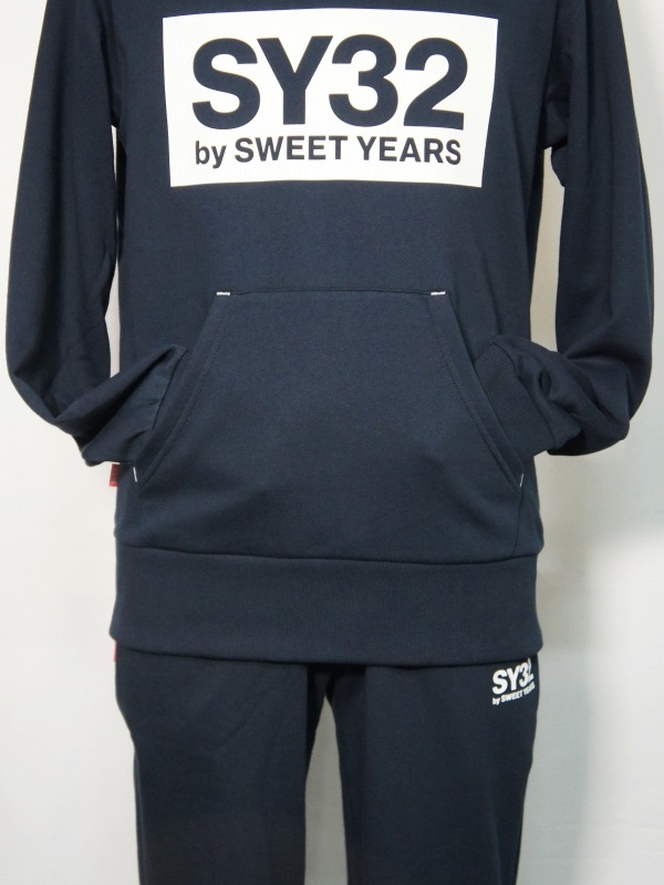SY32 by SWEET YEARS��BOX LOGO P/O HOODIE��NAVY