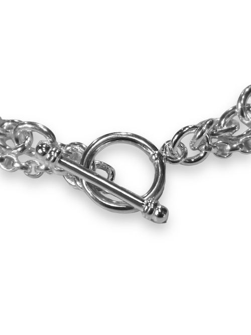eofm��double chain bracelet��SILVER