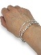 eofm��double chain bracelet��SILVER