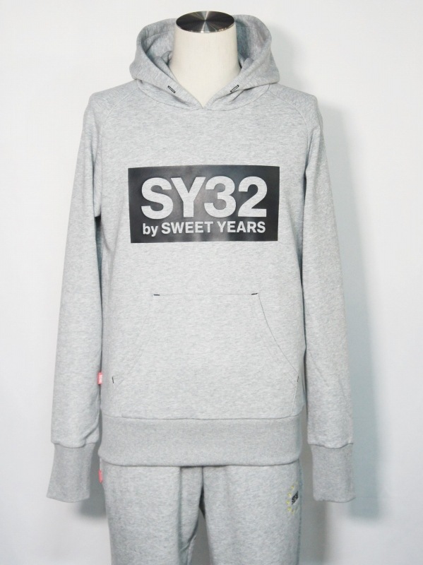 SY32 by SWEET YEARS��BOX LOGO P/O HOODIE��GRAY