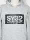 SY32 by SWEET YEARS��BOX LOGO P/O HOODIE��GRAY