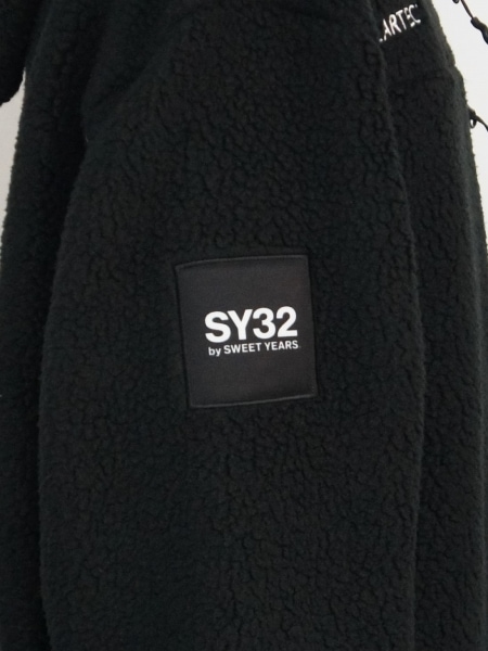 SY32 by SWEET YEARS「POLARTEC REVERSIBLE HOODIE」 BLACK【エスワイ