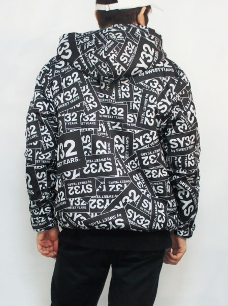 SY32 by SWEET YEARS「POLARTEC REVERSIBLE HOODIE」 BLACK【エスワイ