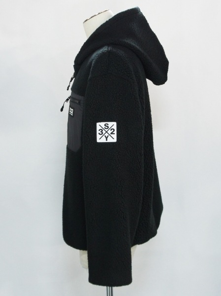 SY32 by SWEET YEARS「POLARTEC REVERSIBLE HOODIE」 BLACK【エスワイ