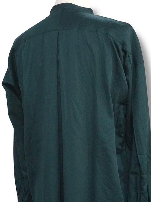 ����� flat sholder shirts cottomsath with loose thread GREEN eofm �����ե�