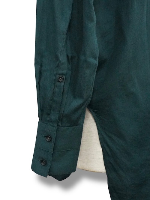 ����� flat sholder shirts cottomsath with loose thread GREEN eofm �����ե�