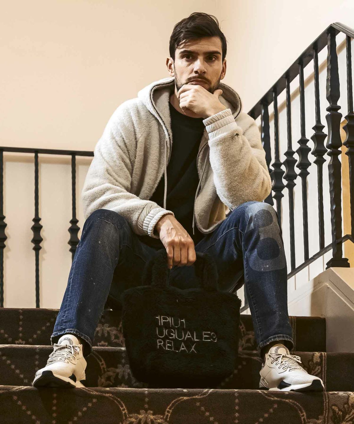 �ܥ��ߥ˥ȡ��ȥХå� �֥�å� 1PIU1UGUALE3 RELAX ���Υԥ����Υ���������ȥ� ���å���