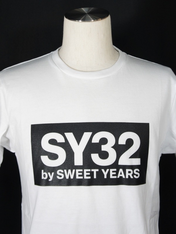 T����� BOX LOGO TEE WHITE��BLACK SY32 by SWEET YEARS