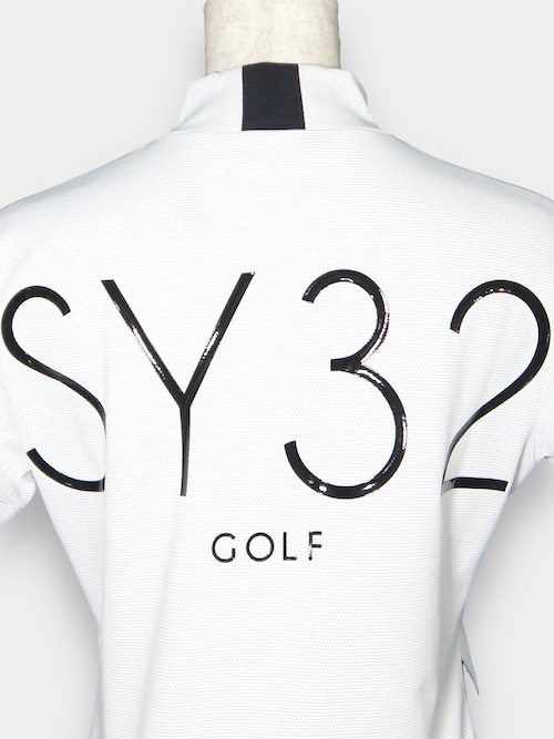 SY32 by SWEET YEARS�֡�GOLF��36G DOT HALF MOCK��WHITE