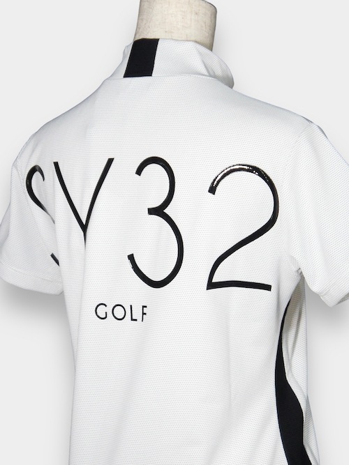 SY32 by SWEET YEARS�֡�GOLF��36G DOT HALF MOCK��WHITE