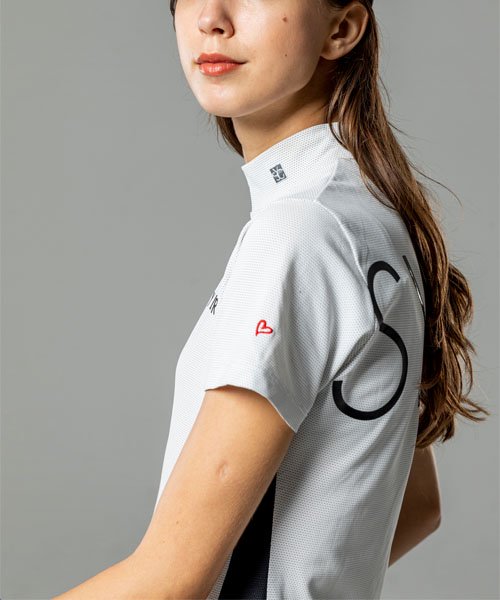 SY32 by SWEET YEARS�֡�GOLF��36G DOT HALF MOCK��WHITE