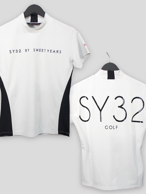 SY32 by SWEET YEARS�֡�GOLF��36G DOT HALF MOCK��WHITE