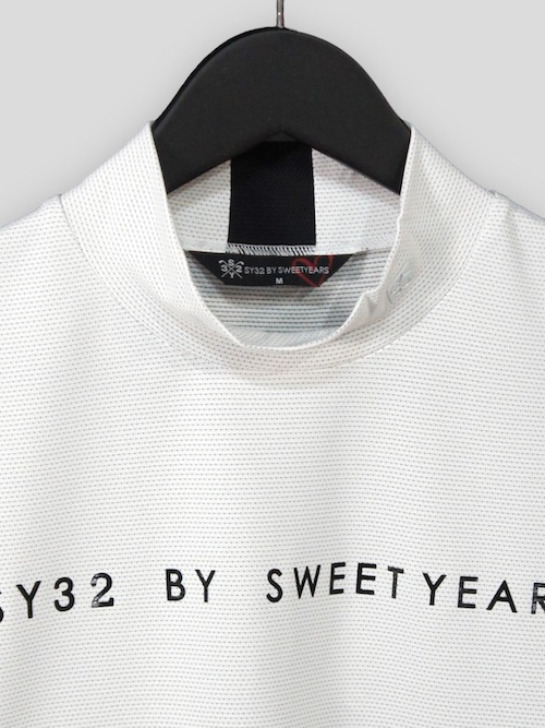 SY32 by SWEET YEARS�֡�GOLF��36G DOT HALF MOCK��WHITE