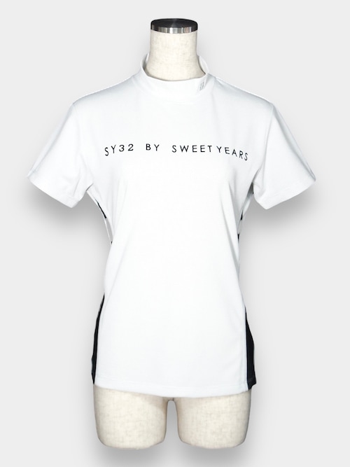 SY32 by SWEET YEARS�֡�GOLF��36G DOT HALF MOCK��WHITE