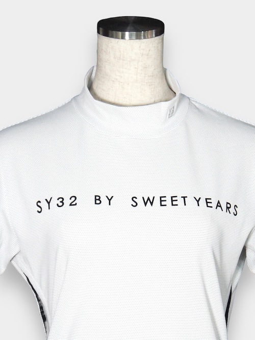 SY32 by SWEET YEARS�֡�GOLF��36G DOT HALF MOCK��WHITE