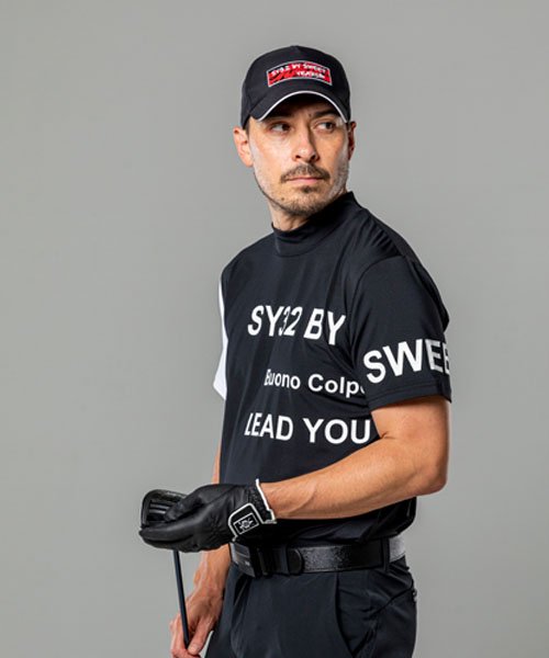 SY32 by SWEET YEARS�֡�GOLF��ASYMMETRY STRETCH MOCK�� BLACK