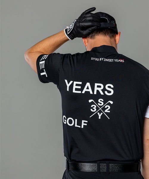 SY32 by SWEET YEARS�֡�GOLF��ASYMMETRY STRETCH MOCK�� BLACK