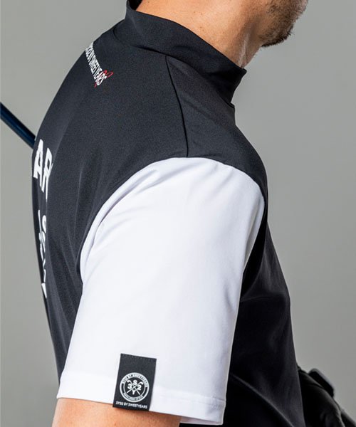 SY32 by SWEET YEARS�֡�GOLF��ASYMMETRY STRETCH MOCK�� BLACK