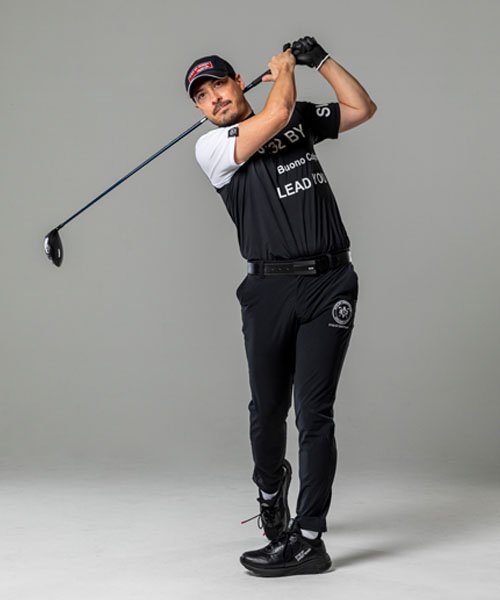 SY32 by SWEET YEARS�֡�GOLF��ASYMMETRY STRETCH MOCK�� BLACK