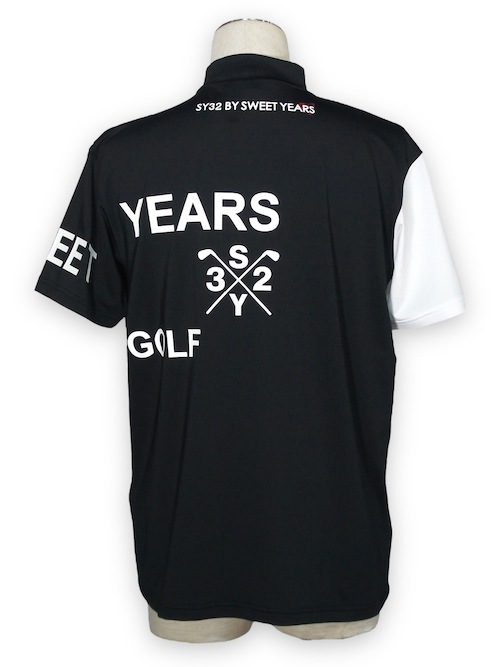 SY32 by SWEET YEARS�֡�GOLF��ASYMMETRY STRETCH MOCK�� BLACK