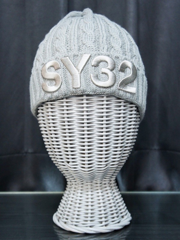 SY32 by SWEET YEARS��3D LOGO CABLE KNIT CAP��GRAY�ڥ����磻�����ƥ��ȥ��Х����������ȥ��䡼�����˥åȥ���åס����졼��