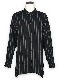 eofm��regular collar long shirts linen stripe��BLACK�ڥ����ե��