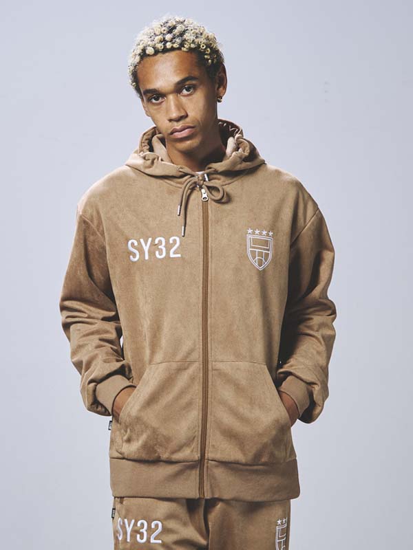 ZIPフーディー ESTER SUEDE ZIP HOODIE BEIGE SY32 by SWEET YEARS