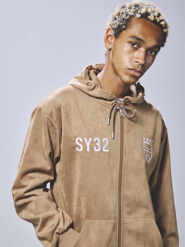 ZIPフーディー ESTER SUEDE ZIP HOODIE BEIGE SY32 by SWEET YEARS