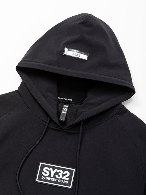 SY32 by SWEET YEARS��STORM FLEECE HOODIE��BLACK