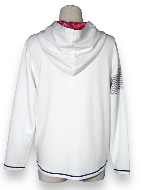 sy32BY SWEET YEARS フード付きセーター ホワイト DOUBLE KNIT BASIC ZIP HOODIE | ALL ITEMS | 【公式】SY32 by