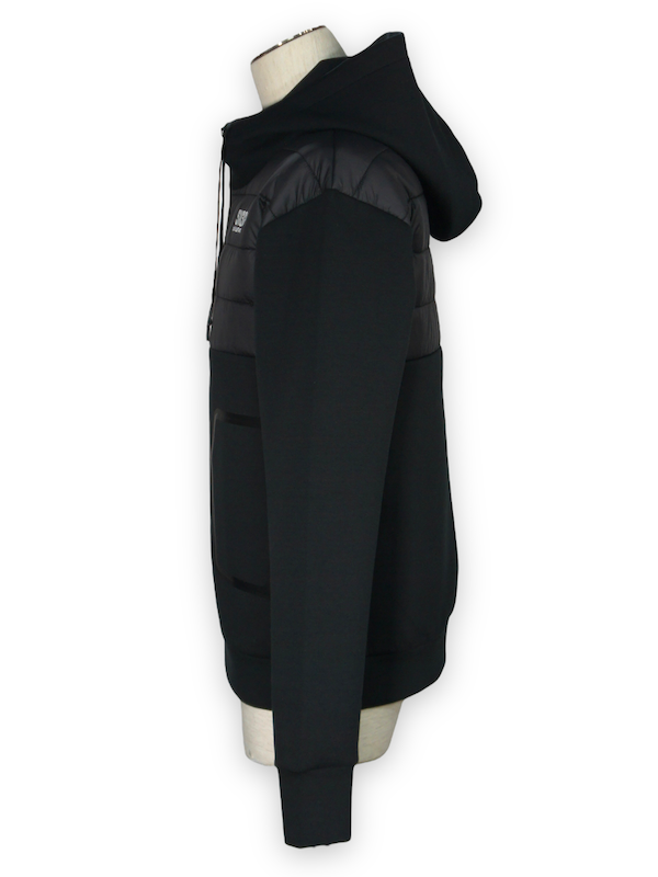 SY32 by SWEET YEARS��DOUBLE KNIT ZIP HOODIE��BLACK