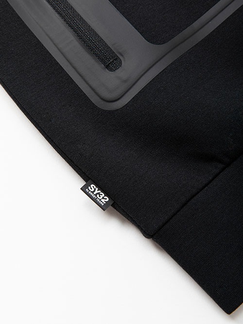 SY32 by SWEET YEARS��DOUBLE KNIT ZIP HOODIE��BLACK