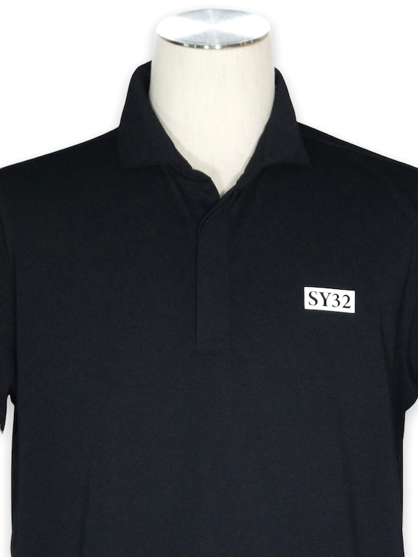 SY32 by SWEET YEARS�֡�GOLF��SKIPPER POLO SHIRTS�� BLACK