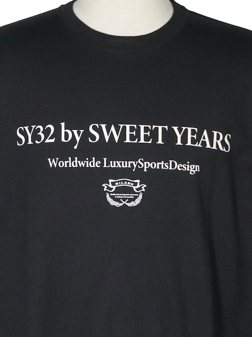 ĹµT SANS SERIF LOGO L/S TEE BLACKWHITE SY32 by SWEET YEARS 磻ƥȥХȥ䡼