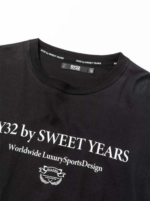 ĹµT SANS SERIF LOGO L/S TEE BLACKWHITE SY32 by SWEET YEARS 磻ƥȥХȥ䡼