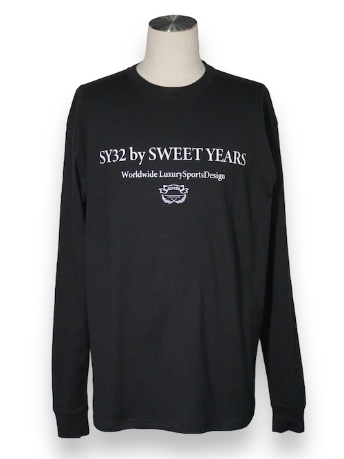 ĹµT SANS SERIF LOGO L/S TEE BLACKWHITE SY32 by SWEET YEARS 磻ƥȥХȥ䡼