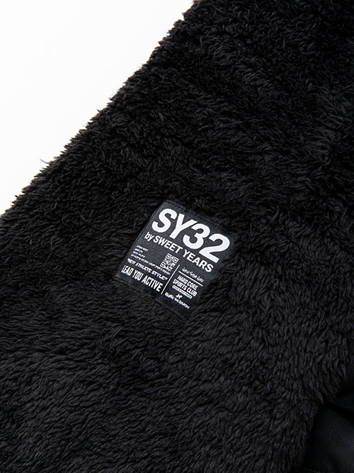 SY32 by SWEET YEARS��REVERSIBLE BOA HOODIE��BLACK