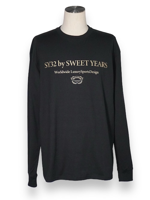ĹµT����� SANS SERIF LOGO L/S TEE BLACK��GOLD SY32 by SWEET YEARS �����磻�����ƥ��ȥ��Х����������ȥ��䡼��