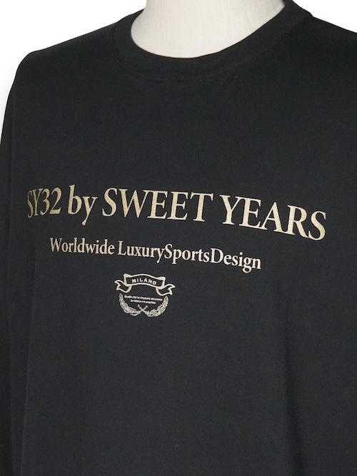 ĹµT����� SANS SERIF LOGO L/S TEE BLACK��GOLD SY32 by SWEET YEARS �����磻�����ƥ��ȥ��Х����������ȥ��䡼��