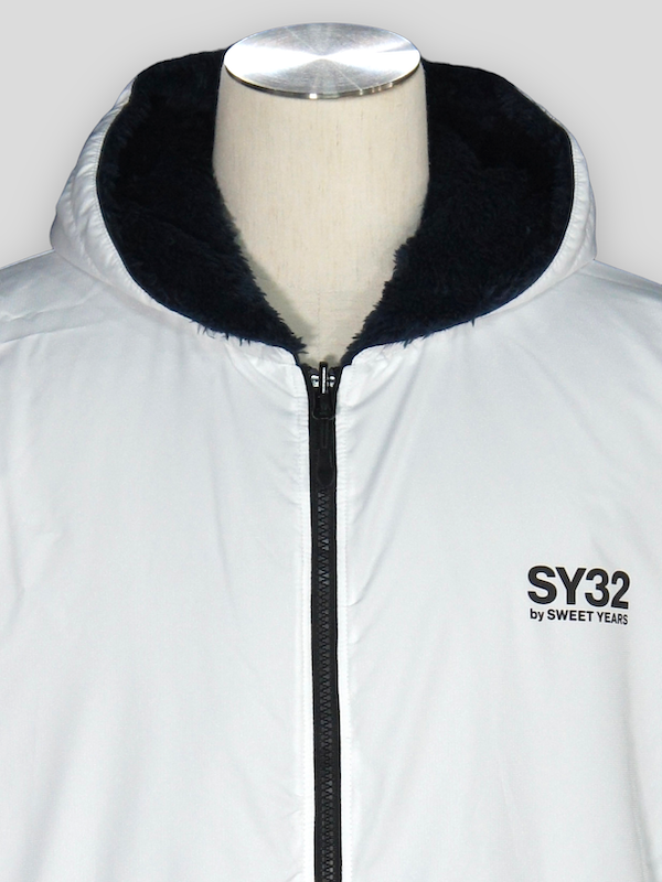 SY32 by SWEET YEARS��REVERSIBLE BOA HOODIE��NAVY