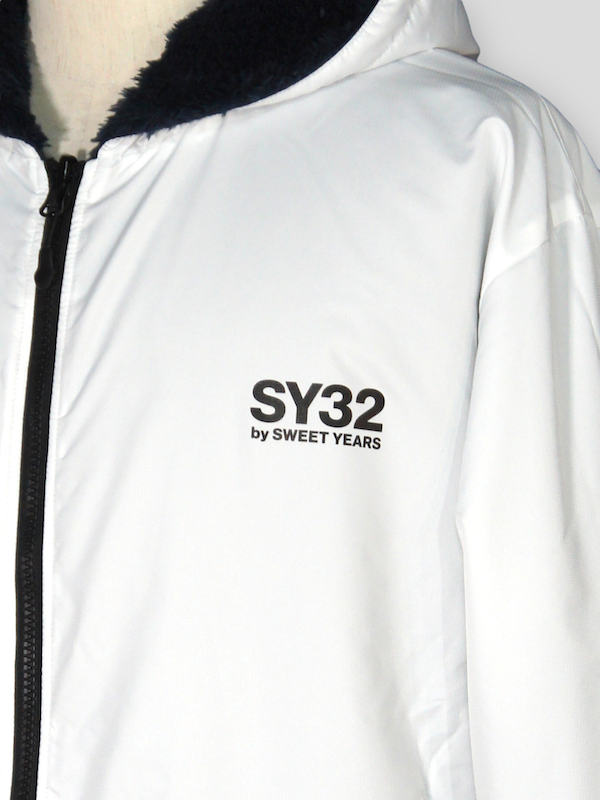 SY32 by SWEET YEARS��REVERSIBLE BOA HOODIE��NAVY