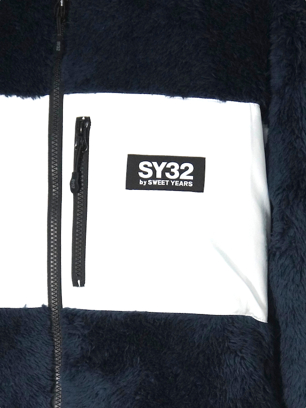 SY32 by SWEET YEARS��REVERSIBLE BOA HOODIE��NAVY
