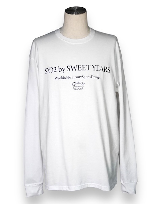 30%OFF ĹµT����� SANS SERIF LOGO L/S TEE WHITE��BLACK SY32 by SWEET YEARS �����磻�����ƥ��ȥ��Х����������ȥ��䡼��