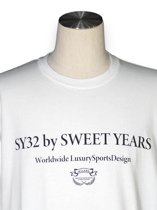 30%OFF ĹµT����� SANS SERIF LOGO L/S TEE WHITE��BLACK SY32 by SWEET YEARS �����磻�����ƥ��ȥ��Х����������ȥ��䡼��
