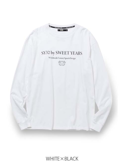 30%OFF ĹµT����� SANS SERIF LOGO L/S TEE WHITE��BLACK SY32 by SWEET YEARS �����磻�����ƥ��ȥ��Х����������ȥ��䡼��