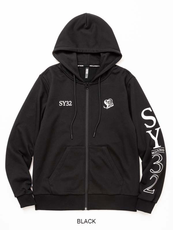 ZIPաǥ SERIF LOGO ZIP HOODIE BLACK SY32 by SWEET YEARS 磻ƥȥХȥ䡼