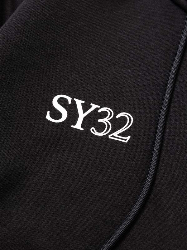 ZIPフーディー SERIF LOGO ZIP HOODIE BLACK SY32 by SWEET